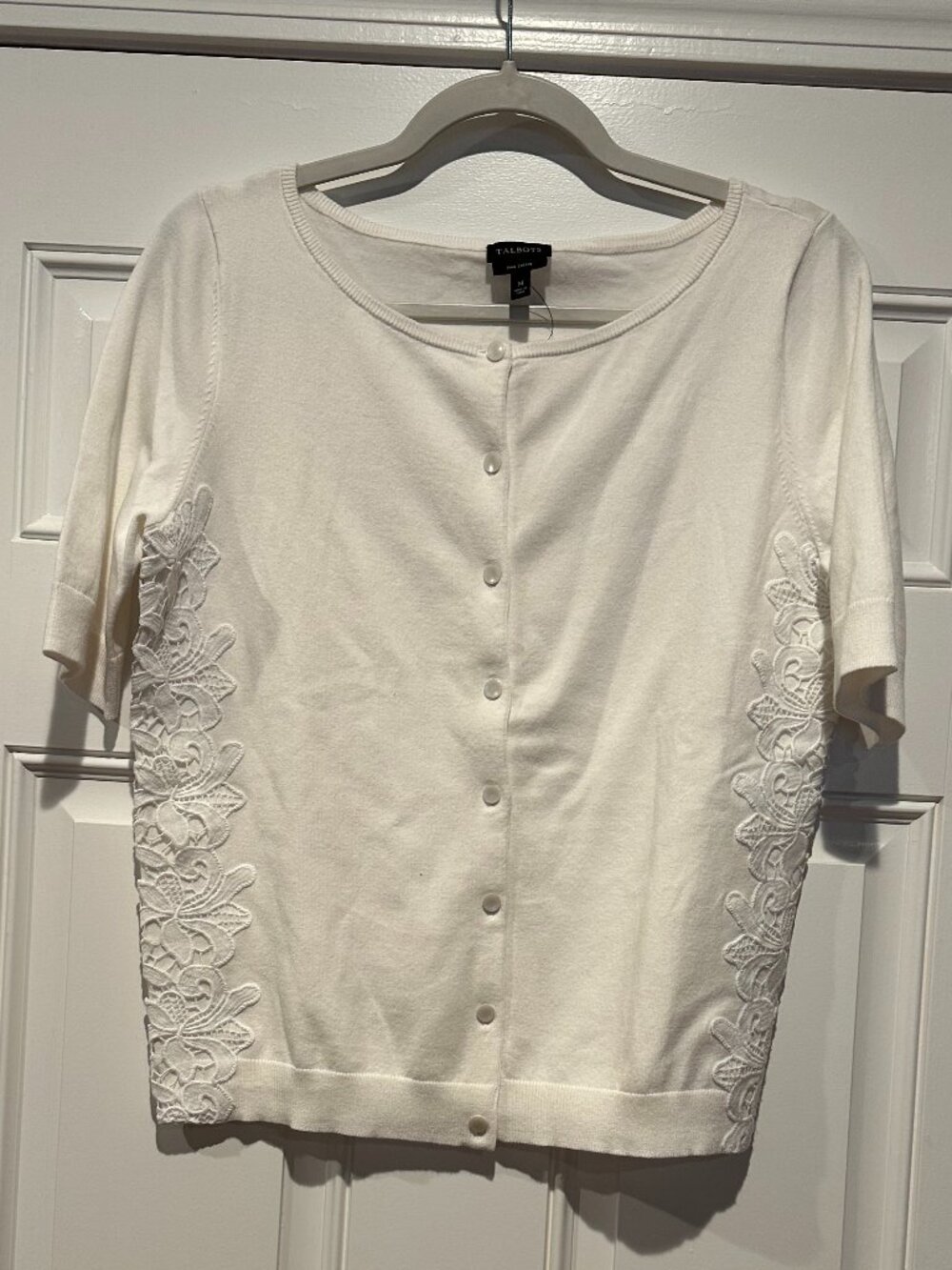 NWT talbots white short sleeve sweater